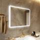 Rectangle Wall Mounted Touch Screen Smart Mirror Dustproof For Bathroom