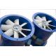 Three Phase Sickle Blade 2900 rpm Industrial Axial Fan 400mm Blade