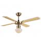 42 Inch 3 Speed Ceiling Fan Light 4 MDF Blades Ivy Leaf Reversible With Pull Chain