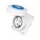 IP67 Waterproof Industrial Type Socket , Wall Mounted 32 Amp Industrial Socket