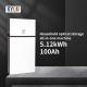 16S1P Lithium Solar Battery 5kwh 51.2V Home Solar Battery Machine
