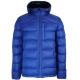 Blue Mens Warm Waterproof Coat , Hooded Mens Waterproof Puffer Jacket