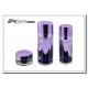 Purple And Silver Border Empty Makeup Containers Capacity 60ml