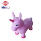 Pink Bouncy Unicorn Hopper , Inflatable Bouncy Animals For 3 Ages Kids