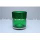 Green Press Glass Candle Holder