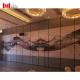 80mm Full Wall Room Dividers Sliding Folding Partition With Pattern