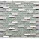 Rectangle crack crystal glass mix metal mosaic tile for wall boarder