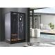 Bathroom Shower Cabins , Quadrant Shower Units 1100 X 800 X 2250 mm BLack aluminium