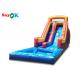 Huge Outdoor Inflatable Water Slides 3x6.5x5.5m Family Double Lane Inflatable Bouncer Slide With Pool