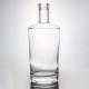 Clear Custom Logo 750ml Extra Flint Square Glass Bottle for Spirits Gin Vodka Whiskey