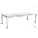 Larger Rectangular Glass Top Dining Table Easy Cleaning Classic Design