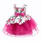 White Formal Dress Girls Kinder Kleider Rose Print Vestidos De Fiesta Sukienki Dla Dzieci Robe Enfant Fille Princess Dre