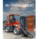 Power Steering All Terrain Forklift for Efficient Travel Up To 5 Mph