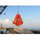 Red Hydraulic Dredging Grab As Clamshell Shape Bucket With High Stability