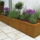 Outdoor Street 0.8mm Corten Steel Square Planter Box For Public Park Weather Proof