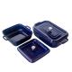 Glaze Blue Rectangle Ceramic Bakeware Sets 165oz Large Capacity OEM