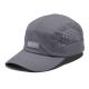 Lightweight Nylon 5 Panel Camper Hat Waterproof Running Black Running Mesh Cap With Adjustable Strap