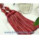 High quality fashion custom long tassel fringe trimming for curtain attractive tieback hanging ball