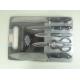 5Pieces Kitchen Knife Set With Black Plastic Handle Black Color Blister Card Packing