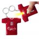 promotional personalized PVC, TPU small red color LED keychains light with metal key ring 