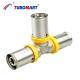 Durable Plumbing Push To Connect Tube Fittings Nickel Plated Brass Press Fittings