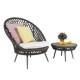 3pcs Waterproof Wicker Chairs Rattan Chairs Outdoor For Relaxation