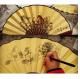 Bamboo Craft Foldable Hand Fans Customized Fabric Folding Hand Fans For Party Gift