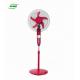 Copper Motor 16 Inch Solar Stand Fan 12v Red Color For Outdoor / Indoor