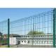 Residential Square Post 3D Triangle Fence Panel For 1.8*2.0m Green PVC Coated