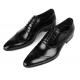 Office Black Leather Dress Shoes Waterproof , Pointed Toe Mens Handmade Leather Shoes