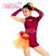 Asymmetrical Jazz Dress Costumes One Sleeve Sequin Lace Dance Leotards Spandex Short With Side Suttles
