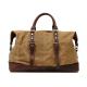 Genuine Leather Oversized Outdoor Duffle Bag Smooth Zipper Closure