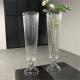 30 Inch Tall Small Glass Vase Decoration Wedding New Striped Cone Clear