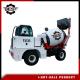White Concrete Transit Mixer Truck With Moving Arm Self Propelled Concrete Mixing System