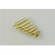 Gold Plating Double Ended Pogo Pin , Spring Loaded Pcb Test Pins Long Life