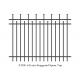 Extra Staggered Crimped Top Spear Garrison Fence panels 3 rails 2.1m x 2.4m stain interpon powder