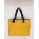 Large Travel Tote Bags With Zipper Yellow Color 300D Polyester Material