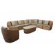 Outdoor rattan wicker furniture 7pcs modular sectional sofa set  --YS5745