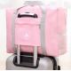 Pink Trolley Zip Up PVC Waterproof Cosmetic Bag Pouch With Handle