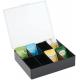 Personalized Acrylic 6 Section Tea Bag Storage Box