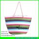 LUDA colorful straw totes paper cloth fabric straw extra large beach bags
