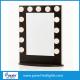 White Aluminum Tabletop Makeup Mirror With Lights IP67 With Light Bulbs