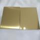 Pvd Mirror Gold Color Coated Stainless Steel Sheet 4X8 SS304 202 For Hotel Decoration