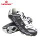 EVA Insole Mens MTB Cycling Shoes Shockproof Lightweight Black And Silver Color
