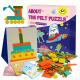 Toddlers Felt Puzzles STEM Activity Book For Geometric Imagination Trainning