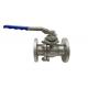 Stainless Steel DIN RF Flanged Ball Valve 2 Piece With Handle Operation