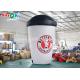 3.6m Custom Inflatable Products / Blow Up Coffee Cup For Advertising