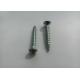 4mm Self Tapping Screws HCR40 Hardeness Cross Countersunk Head With Sharp Point