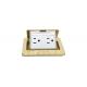 Residential Double Floor Socket With White 15A 125V Decora Tamper Receptacle