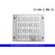 Numeric ATM Industrial Metal Keypad 16 Flat Keys For Panel Mount